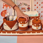 Kit Organizador de Crochê Raposinha – Feito à Mão