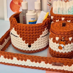 Kit Organizador de Crochê Raposinha – Feito à Mão