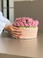 Cesto Florido – Kit Mesa Posta em Crochê Artesanal