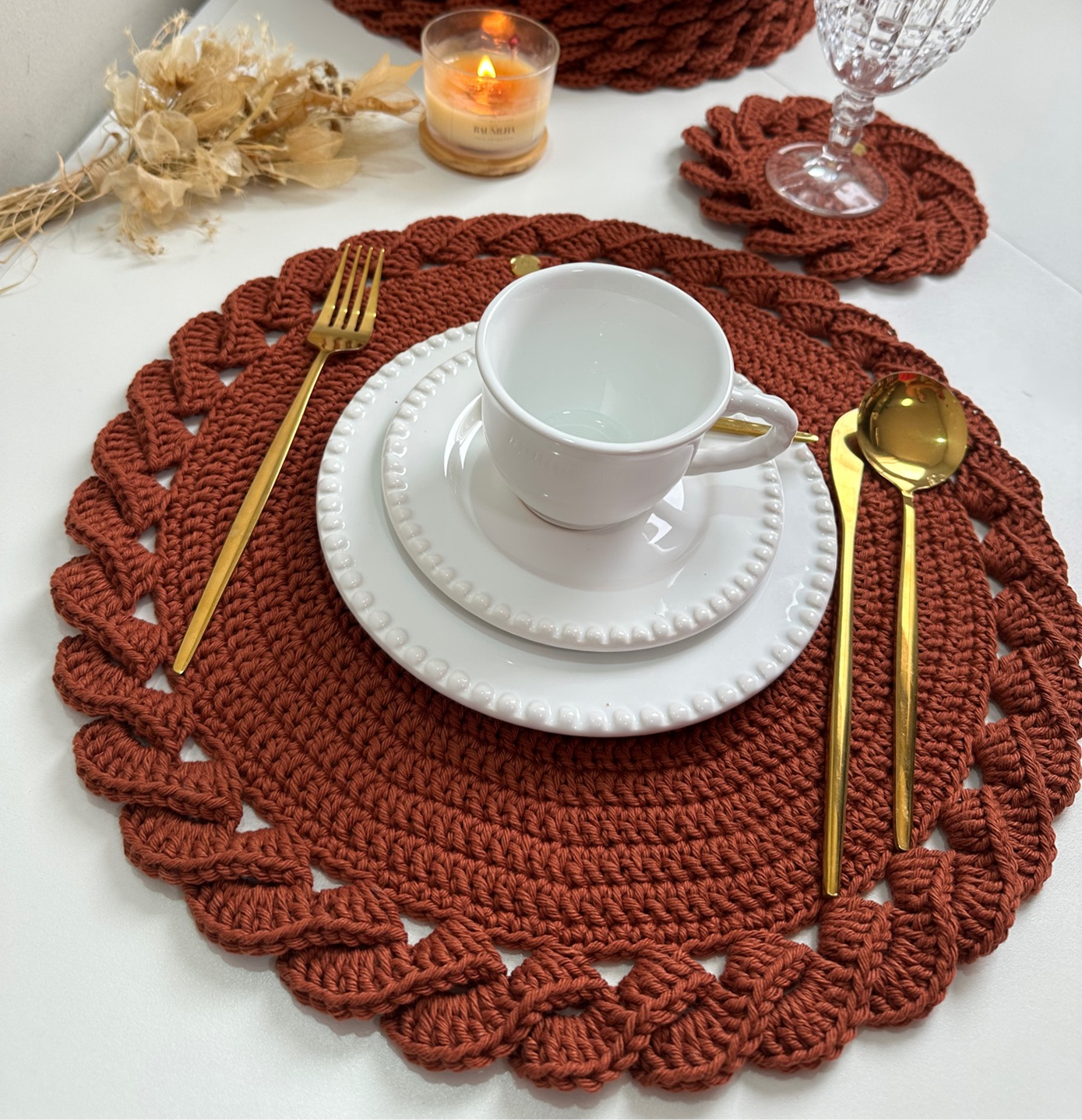 Americano de Crochê – Trança Decorativa