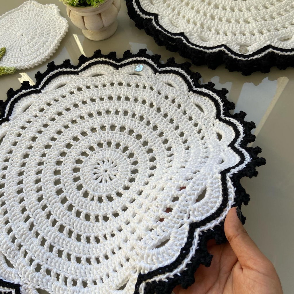 Americano de Crochê – Borda Rendada