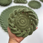 Jogo Americano Trança em Crochê - Kit Artesanal para Mesa Posta