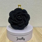 Carteira Flor de Crochê Artesanal